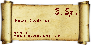 Buczi Szabina névjegykártya