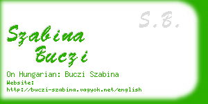 szabina buczi business card